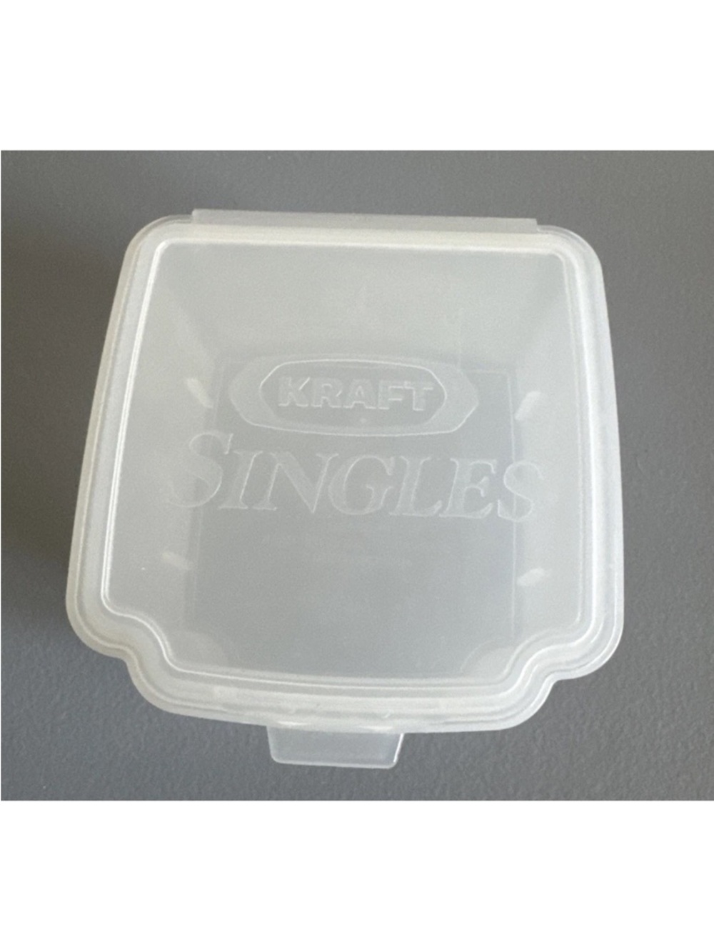 Vintage Kraft Singles Cheese Slice Storage Container Clear Plastic